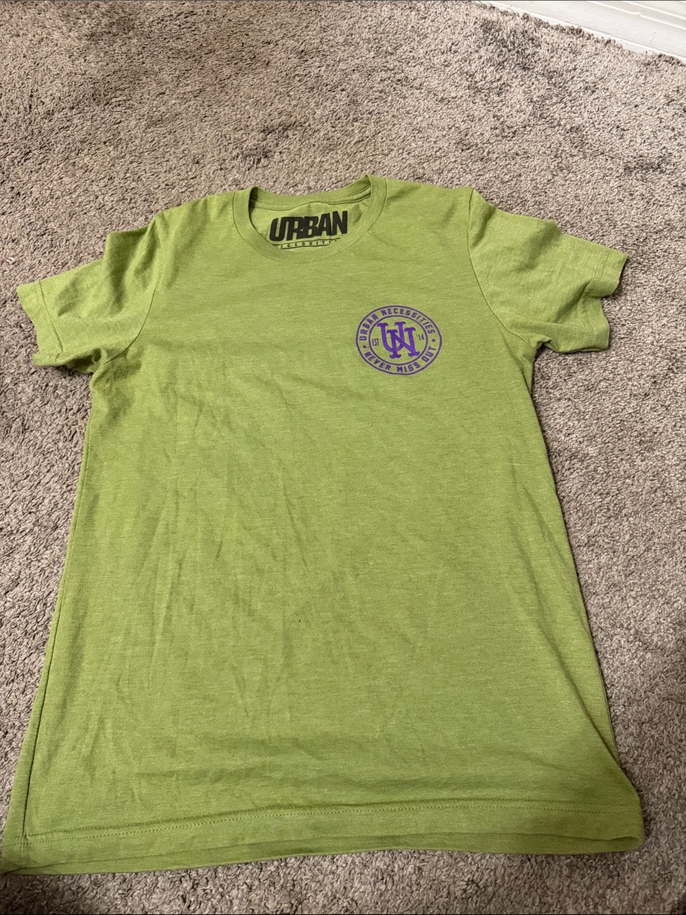 Urban Necessities Lime Green Short-Sleeve Logo Tee